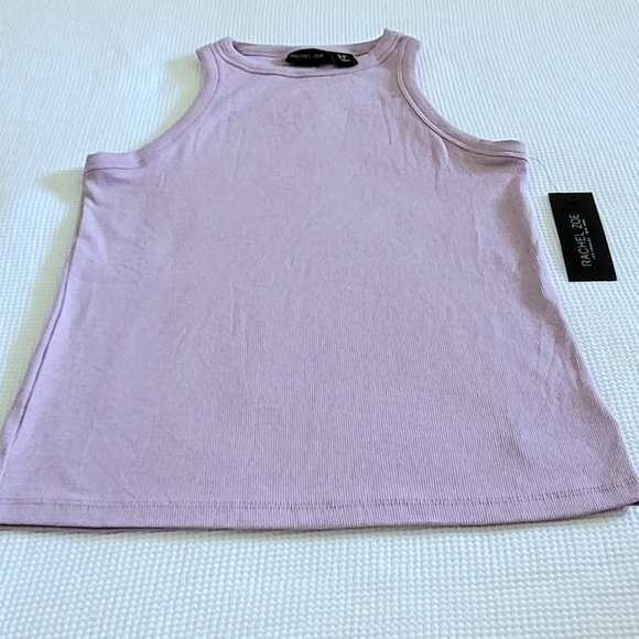 Rachel Zoe Sleeveless Fitted Ribbed Light Lavender💜 Top - NWT - Picture 9 of 10